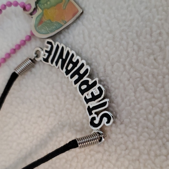 Stephanie Name Necklaces, Fridge Magnets & Boyd's Bear Pawprint Keychain - Picture 2 of 9